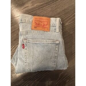 Levi Strauss Mens 32X30 Blue 510 Slim Straight LightWash American Denim Workwear